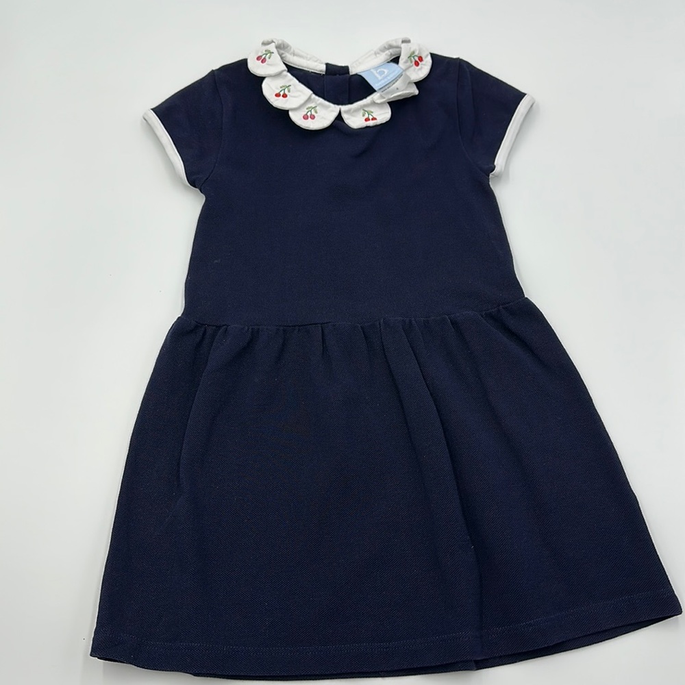 Bella Bliss Cherry Collar Navy Dress size 4